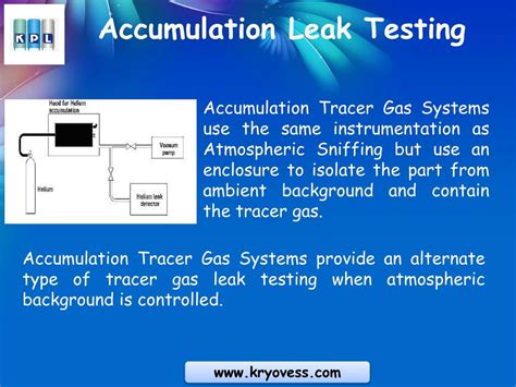 types of leak testing methods